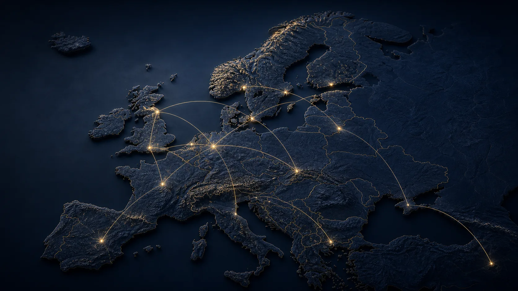 Map of European moving routes